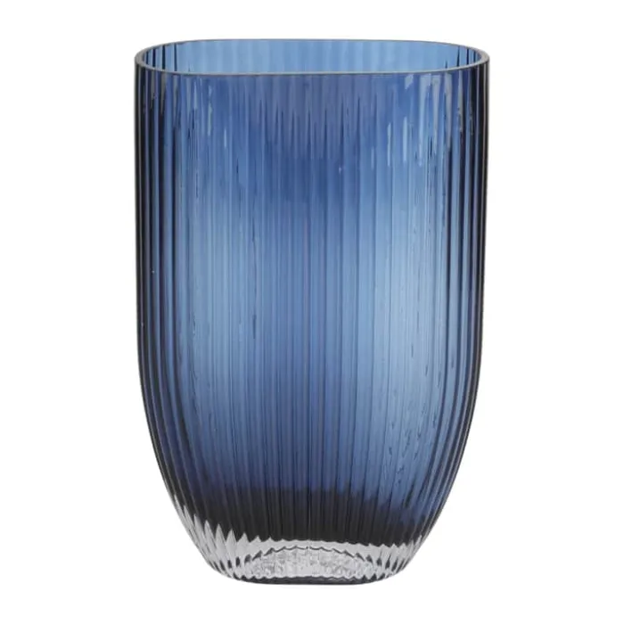 CASA Living Vase H 25 cm - Glas - Mørkeblå