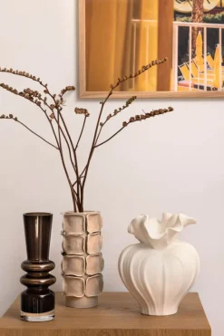 CASA Living Vase H 20 cm - Glas - Mørkebrun
