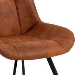 CASA Living Waylor Spisebordsstol - 2 stk. H 88 x B 54 x D 58,5 cm - Metal/stof - Camel/sort