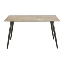CASA Living Wicklow Spisebord H 75 x B 140 x L 80 cm - Keramik/stål - Brun Aberta/mat sort