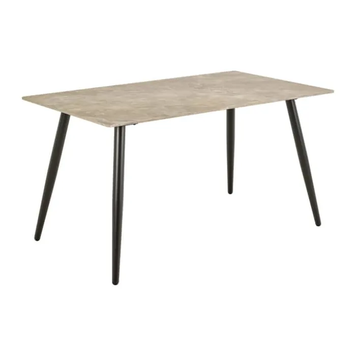 CASA Living Wicklow Spisebord H 75 x B 140 x L 80 cm - Keramik/stål - Brun Aberta/mat sort