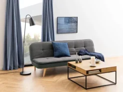 CASA Living Willford Sofabord H 40 x B 80 x D 80 - Metal/melamin - Vild eg/sort
