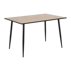 CASA Living Wilma Spisebordssæt - 5 dele Stål/egetræ - Natur/beige