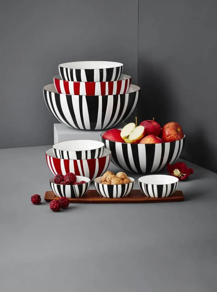 Cathrineholm Stripes Skål Ø 24 cm - Stål - Sort