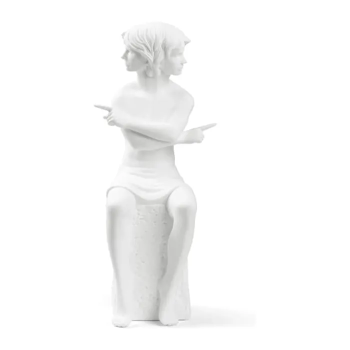 Christel Marott Christel Stjernetegn - Tvilling H 24,6 x B 10,8 x L 10 cm - Porcelæn - Hvid