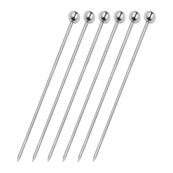 Cilio Cocktailpinde - 6 stk. L 15 cm - Rustfrit stål - Sølvfarvet