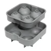 Cilio Quattro Iskugleform H 5,5 x B 12 x L 12 cm - Silikone - Grå