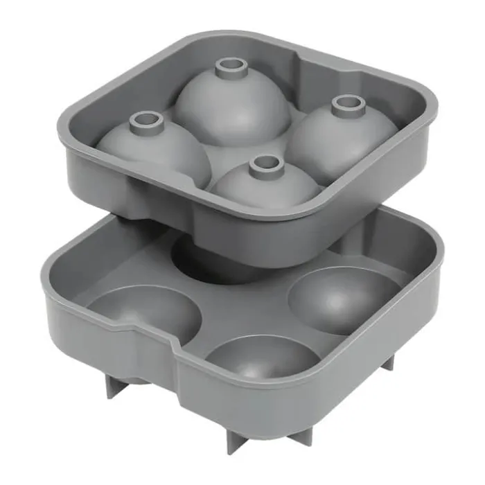 Cilio Quattro Iskugleform H 5,5 x B 12 x L 12 cm - Silikone - Grå