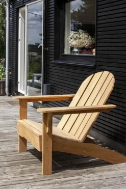 cinas Adirondack Loungestol H 88 x B 80 x L 105 cm - Teak - Natur