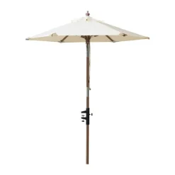 cinas Outdoor Balkon Parasol Ø 180 x H 220 cm - Polyester/Hardwood - Off white