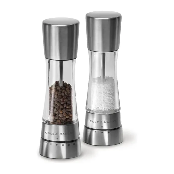 Cole&Mason Derwent Kværnsæt - 2 dele H 19 cm - Akryl/rustfrit stål - Klar