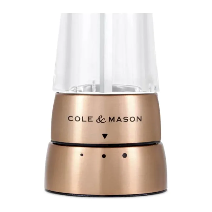 Cole&Mason Derwent Saltkværn H 19 cm - Akryl/rustfrit stål - Kobber