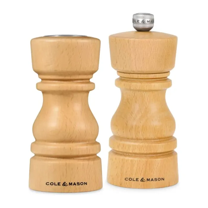 Cole&Mason Kenton Kværnsæt - 2 dele H 13 cm - Bøgetræ - Beech