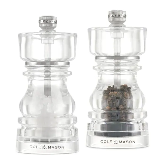 Cole&Mason London Kværnsæt H 13 cm - Akryl/rustfrit stål - Klar