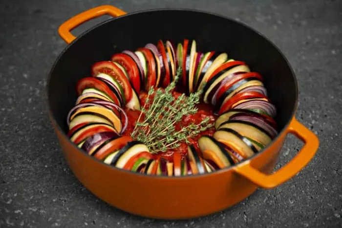Combekk Sous-Chef Gryde Ø 24 cm - Genbrugsstøbejern - Orange