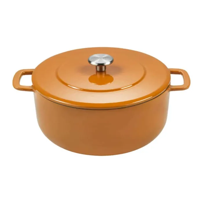 Combekk Sous-Chef Gryde Ø 24 cm - Genbrugsstøbejern - Orange