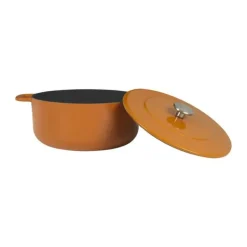 Combekk Sous-Chef Gryde Ø 24 cm - Genbrugsstøbejern - Orange
