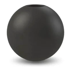 Cooee Ball Vase H 10 cm - Keramik - Sort