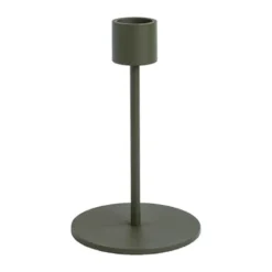 Cooee Candlestick H 13 cm - Rustfrit stål - Oliven
