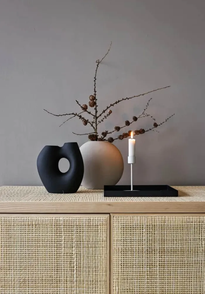 Cooee Frodig Vase H 23 cm - Keramik - Sort