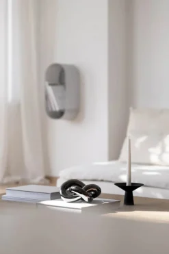 Cooee Knob Bordpynt Ø 15 cm - Keramik - Mørk sølvfarvet
