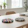 Cook & Baker Bordskåner Ø 20 cm - Uld - Natur/sort