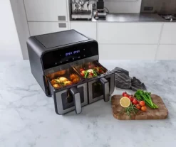 Cook & Baker Dobbelt Airfryer 2 x 4,5 liter - 8 programmer