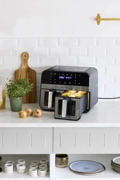 Cook & Baker Dobbelt Airfryer 2 x 4,5 liter - 8 programmer