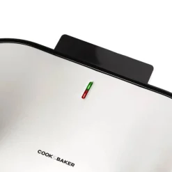 Cook & Baker Dobbeltvaffeljern 1200 Watt - Stål - Sølvfarvet