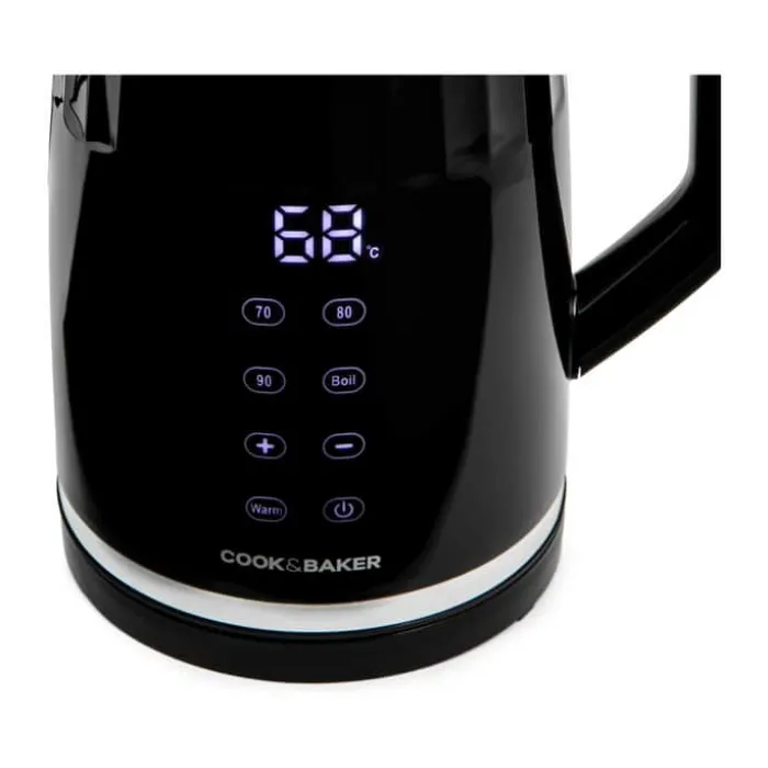 Cook & Baker Elkedel 1,7 liter - Plastik - Sort