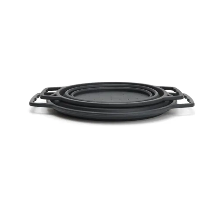 Cook & Baker Foldbar Sisæt - 2 stk. Ø 27,6/31,5 cm - Silikone - Grå