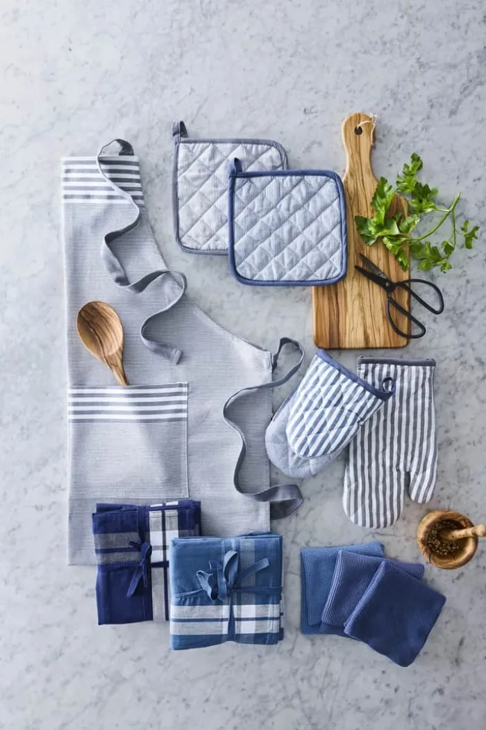 Cook & Baker Forklæde B 70 x L 100 cm - Økologisk bomuld - Blå