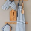 Cook & Baker Grydehandske L 21 cm- Økologisk bomuld - Blå