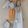 Cook & Baker Grydehandske L 21 cm- Økologisk bomuld - Grå