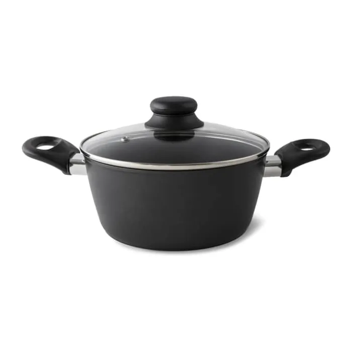 Cook & Baker Grydesæt - 9 dele 1/1/1,6/2,3/4,3 liter - Genbrugsaluminium - Sort