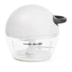 Cook & Baker Hvidløgshakker H 9 x B 10 x L 10 cm - Plastik/Rustfrit stål - Hvid/Grå