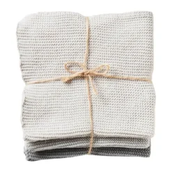 Cook & Baker Karklud - 3 stk. B 30 x L 30 cm - Økologisk bomuld - Lysegrå