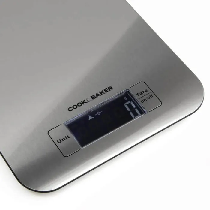 Cook & Baker Køkkenvægt Vejekapacitet: 5 kg - Tarafunktion - Stål