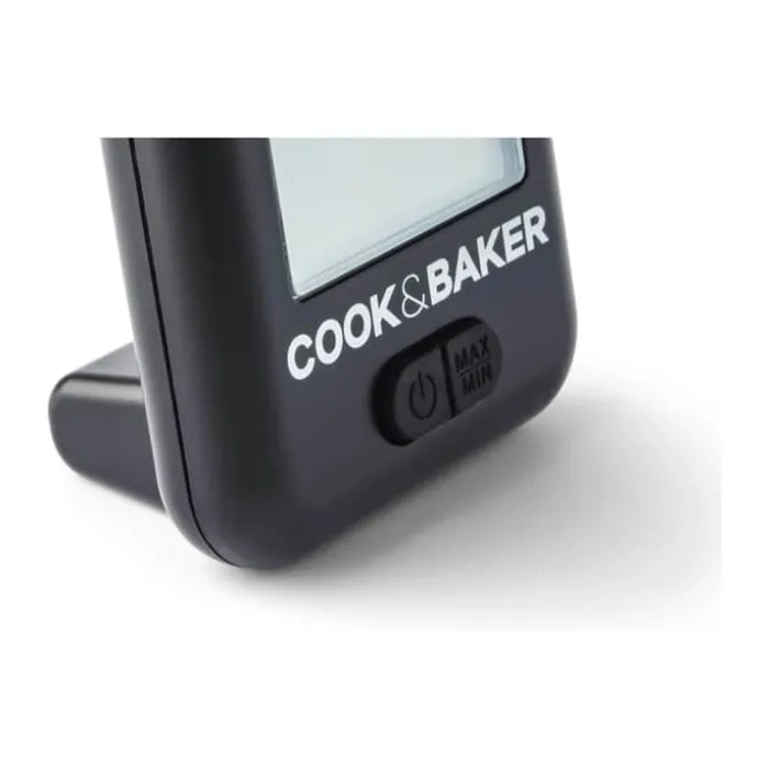Cook & Baker Køleskabstermometer H 6,8 x B 5,8 cm - Fra -25 grader op til +50 grader - sort