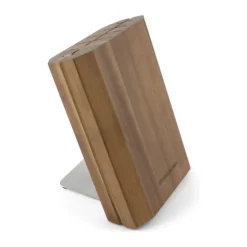 Cook & Baker Knivblok med 6 knive H 36,5 x B 17,5 x 20 cm - Certificeret Akacietræ/rustfrit stål - Brun