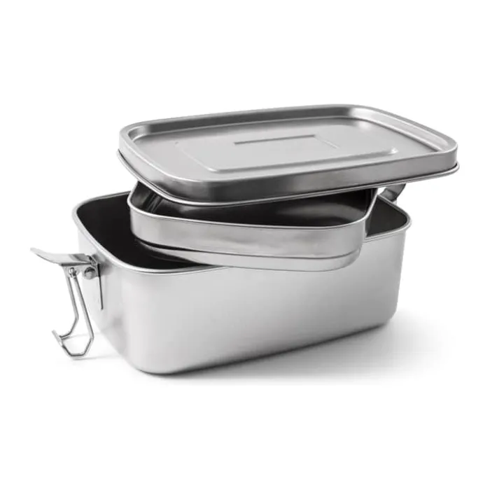 Cook & Baker Madkasse H 8,5 x B 13,5 x L 19 cm - Genanvendt rustfrit stål