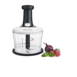 Cook & Baker Minihakker H 19,5 x B 16 x L 16 cm - Plastik/Rustfrit stål - Hvid/Grå