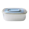 Cook & Baker Opbevaringsboks - 7 stk. 0,2/0,3/0,55/1/1,6/2,6/4,4 liter - Plastik - Multifarvet