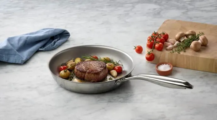 Cook & Baker 3PLY Premium Stegepande Ø 24 cm - Rustfrit stål/aluminium