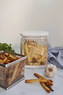 Cook & Baker Pommes Frites Hakker H 17 x B 13 x L 10,5 cm - Plastik/Rustfrit stål - Hvid/Grå