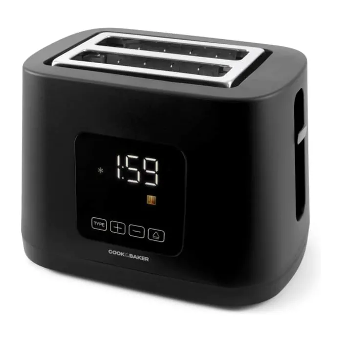 Cook & Baker Premium Brødrister 2 skiver - 8 programmer - Inkl. Rist