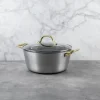 Cook & Baker Premium Gryde 3,6 liter - Genanvendt aluminium - Sølvfarvet/guldfarvet