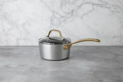 Cook & Baker Premium Kasserolle 1,3 liter - Genanvendt aluminium - Sølvfarvet/guldfarvet