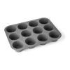 Cook & Baker Premium Muffinform Til 12 stk. - Silikone - Grå