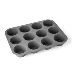 Cook & Baker Premium Muffinform Til 12 stk. - Silikone - Grå